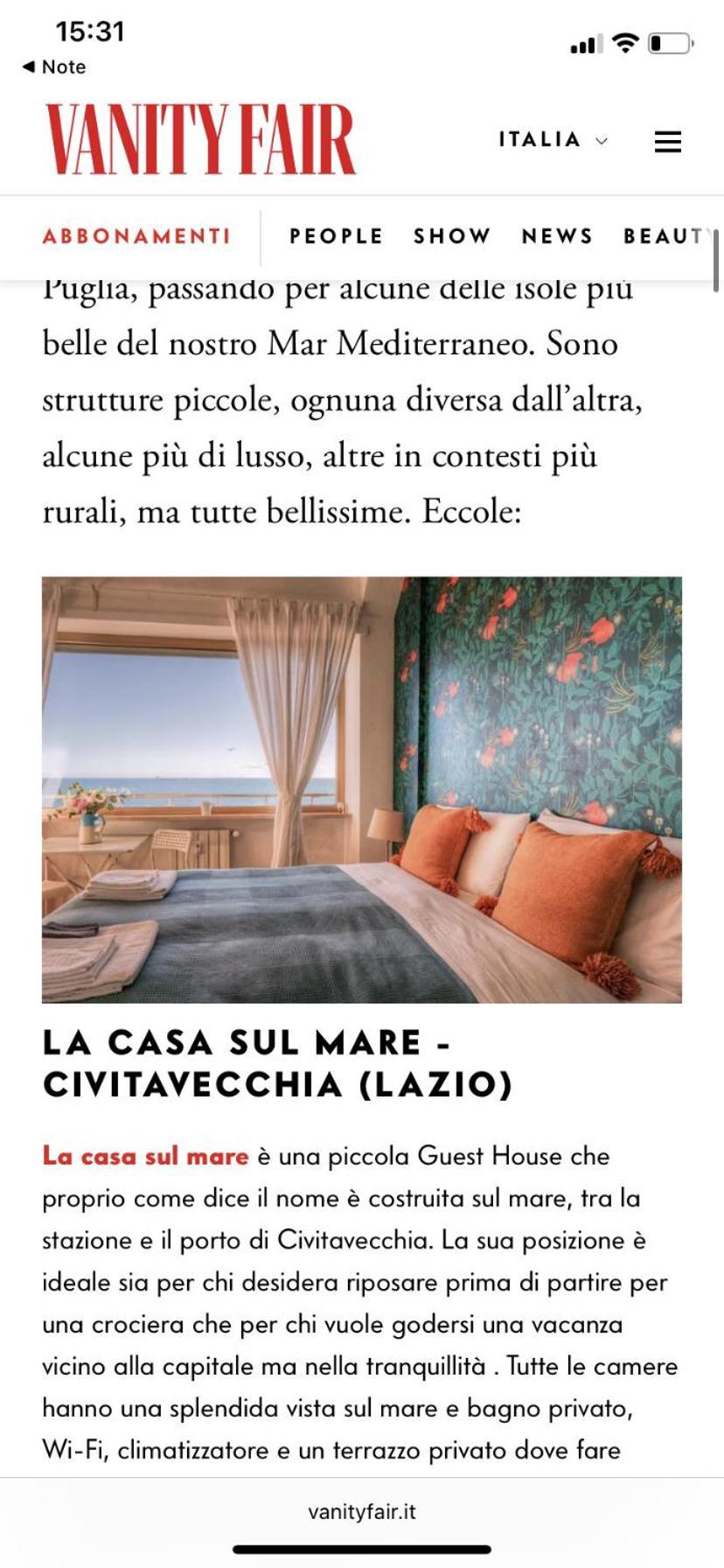 לינה וארוחת בוקר צ'יוויטווקיה La Casa Sul Mare מראה חיצוני תמונה